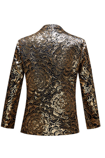 Gylne paljetter Herre Blazer